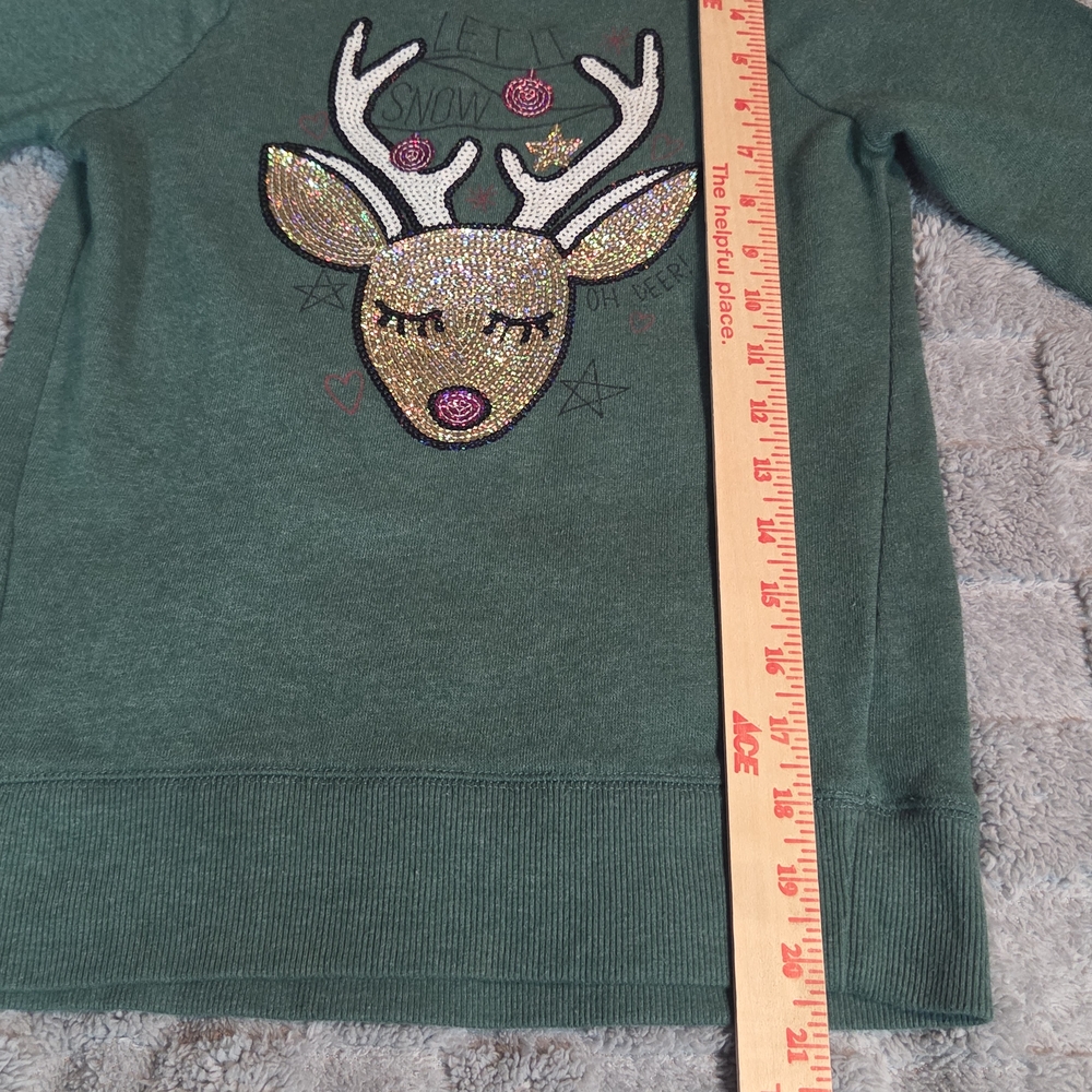 SO Green Reindeer Sweatshirt - Picture 3 of 9